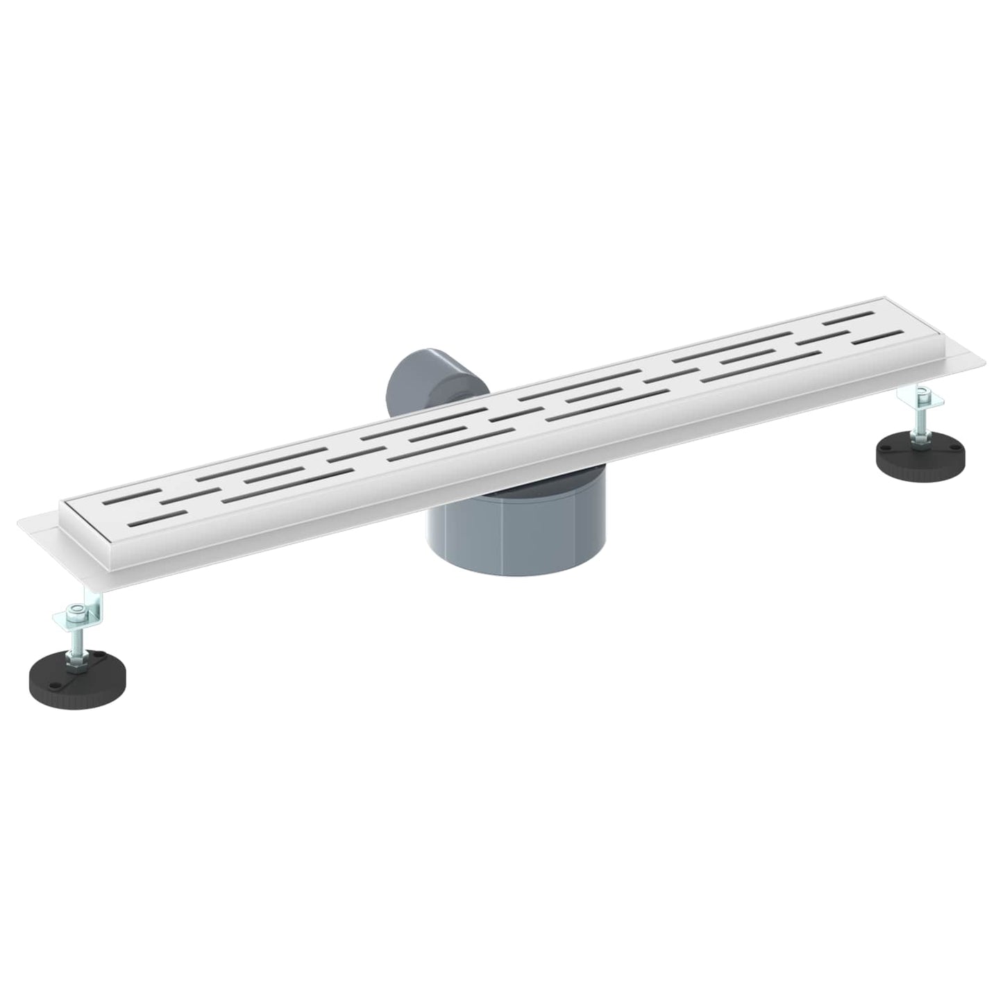 vidaXL Shower Drain Line Design with 360° Siphon Silver 60 cm