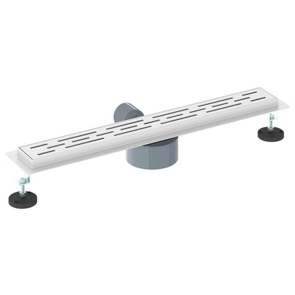 vidaXL Shower Drain Line Design with 360° Siphon Silver 60 cm