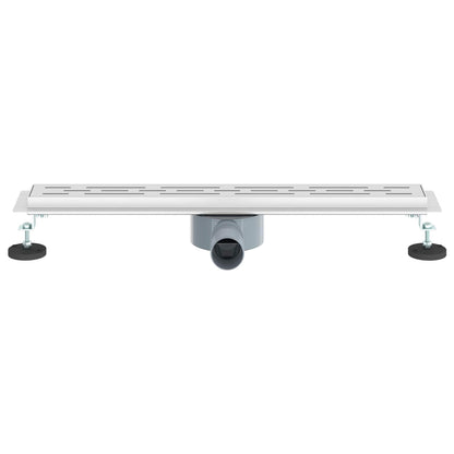 vidaXL Shower Drain Line Design with 360° Siphon Silver 60 cm