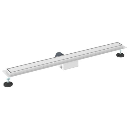 vidaXL 2 in 1 Shower Drain Silver 100 cm Stainless Steel 304