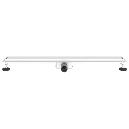 vidaXL 2 in 1 Shower Drain Silver 100 cm Stainless Steel 304