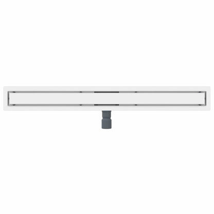 vidaXL 2 in 1 Shower Drain Silver 100 cm Stainless Steel 304
