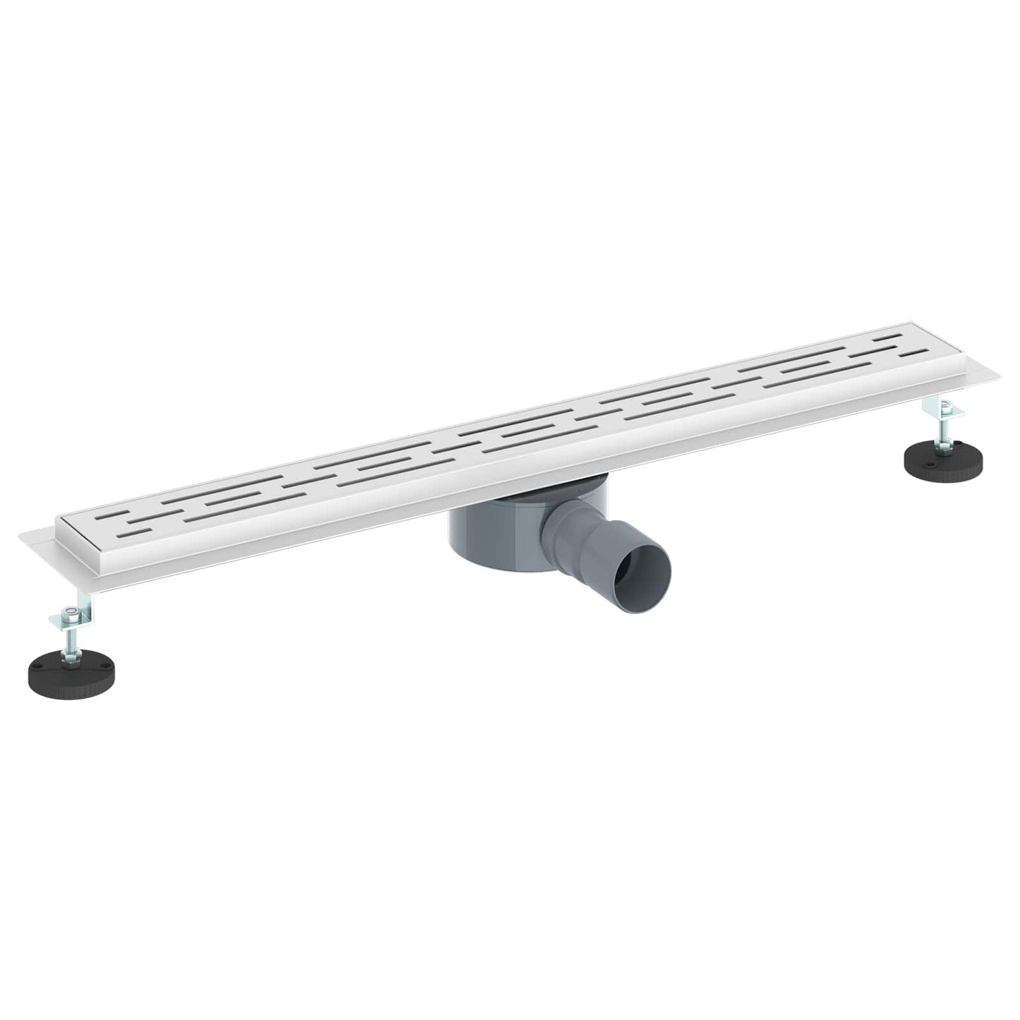 vidaXL Shower Drain Line Design with 360° Siphon Silver 70 cm
