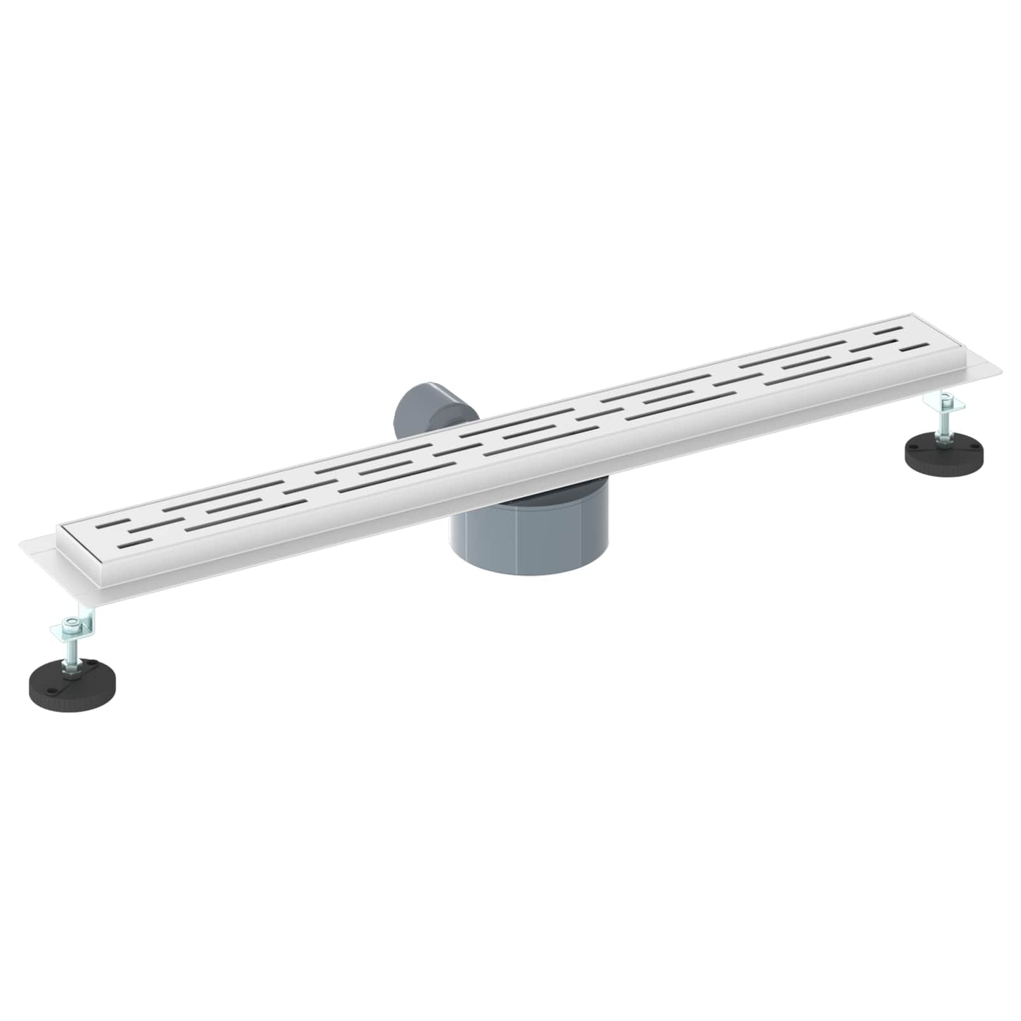 vidaXL Shower Drain Line Design with 360° Siphon Silver 70 cm