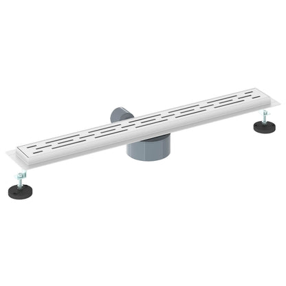 vidaXL Shower Drain Line Design with 360° Siphon Silver 70 cm