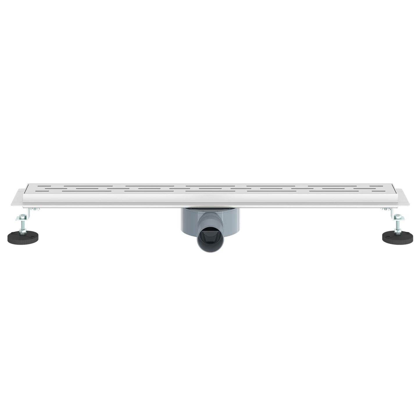 vidaXL Shower Drain Line Design with 360° Siphon Silver 70 cm