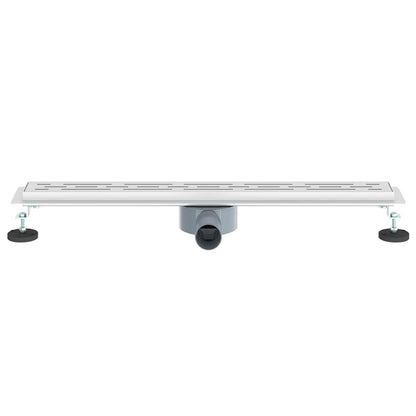 vidaXL Shower Drain Line Design with 360° Siphon Silver 70 cm