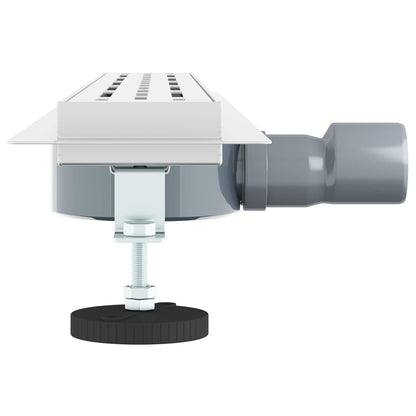 vidaXL Shower Drain Line Design with 360° Siphon Silver 70 cm