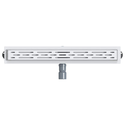 vidaXL Shower Drain Line Design with 360° Siphon Silver 70 cm