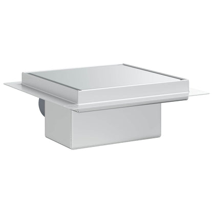 vidaXL 2 in 1 Shower Drain Silver 15 x 15 cm Stainless Steel 304