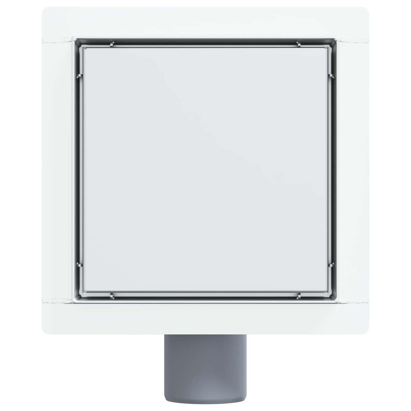 vidaXL 2 in 1 Shower Drain Silver 15 x 15 cm Stainless Steel 304
