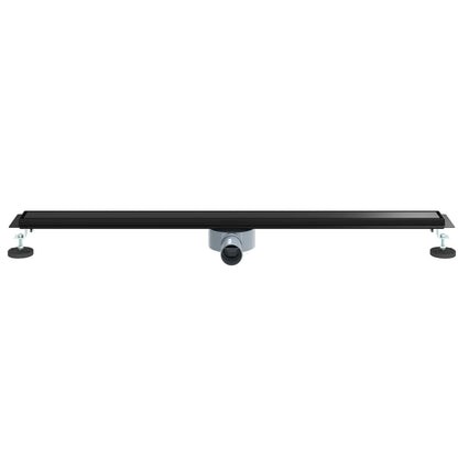 vidaXL Shower Drain 2-in-1 with 360° Siphon Black 100 cm