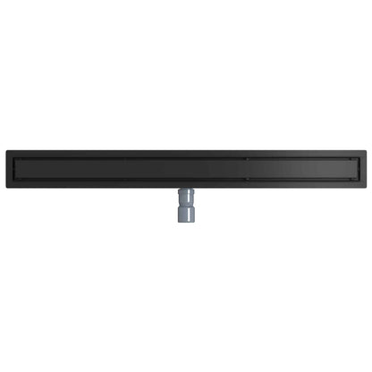 vidaXL Shower Drain 2-in-1 with 360° Siphon Black 100 cm