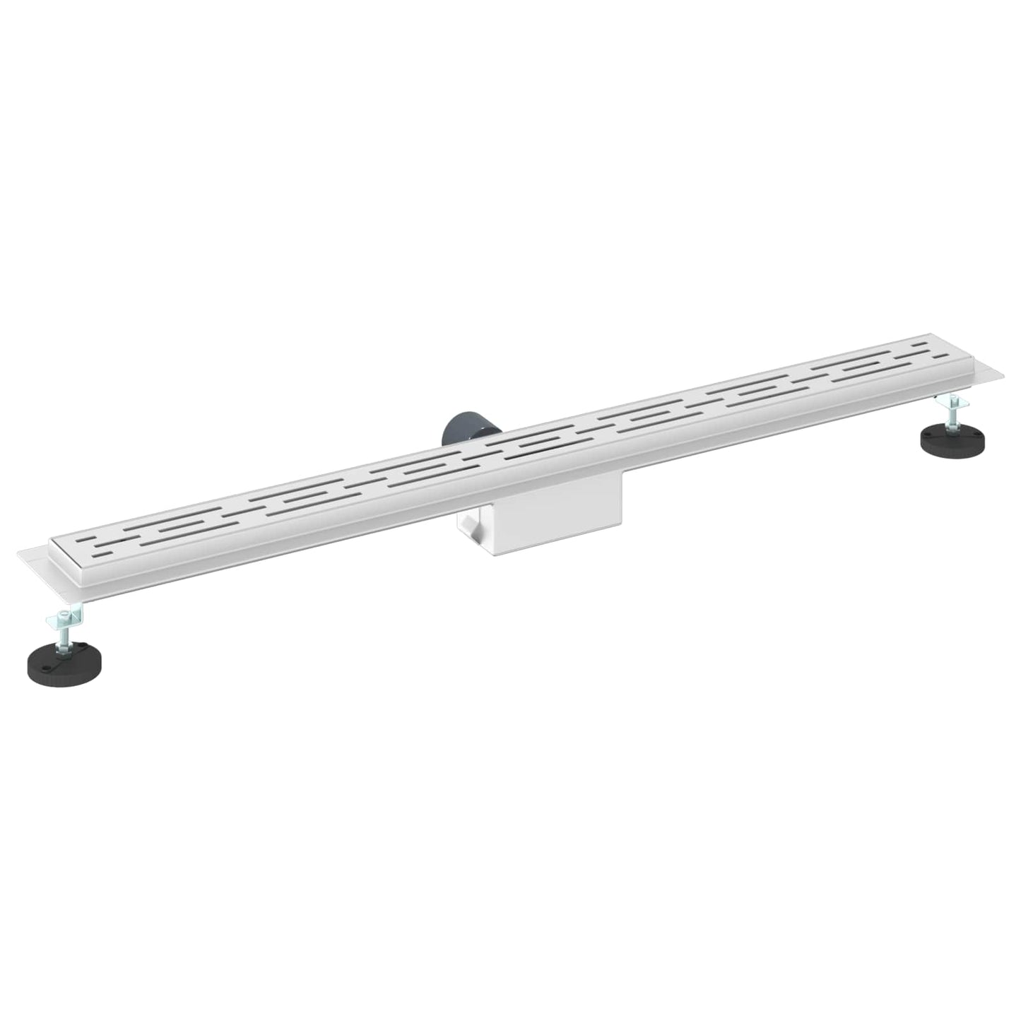 vidaXL Shower Drain with Line Design Silver 100 cm Stainless Steel 304