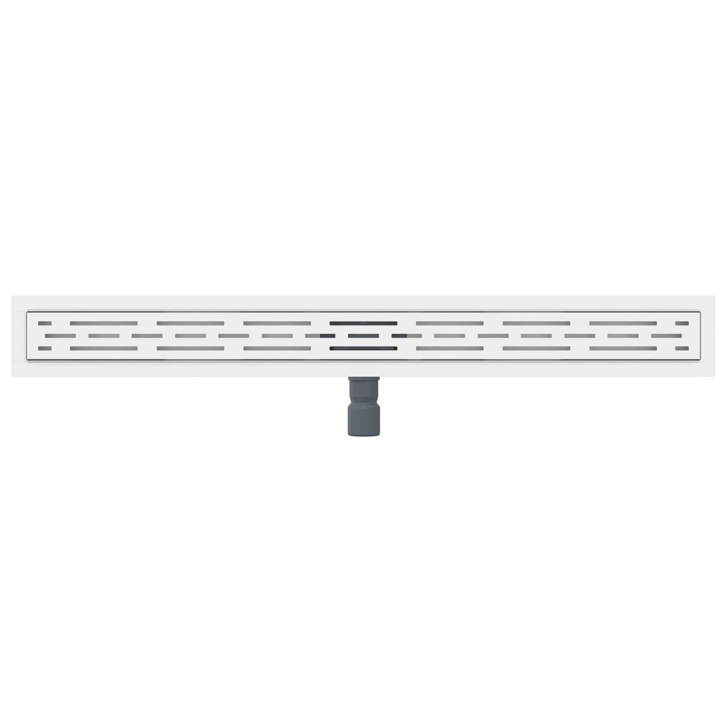vidaXL Shower Drain with Line Design Silver 100 cm Stainless Steel 304