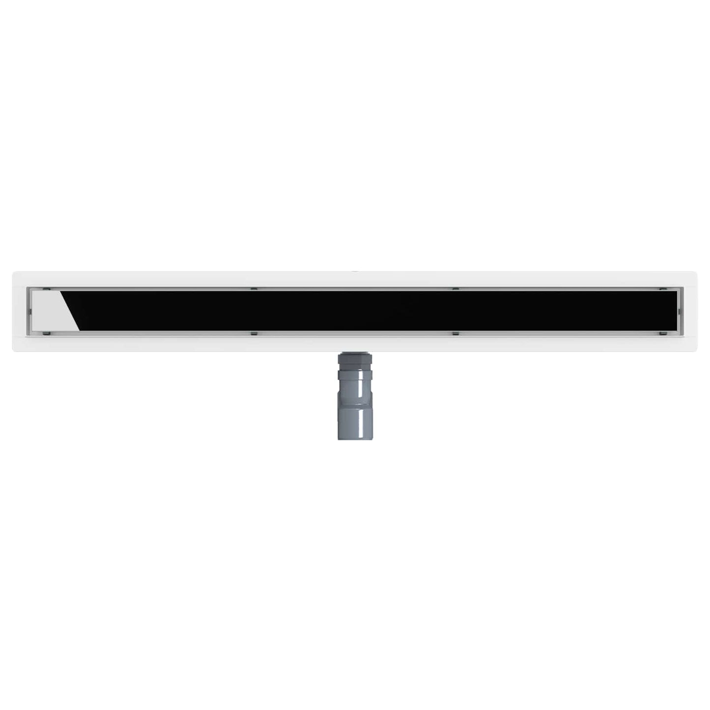 vidaXL Shower Drain Glass Cover with 360° Siphon Black 90 cm