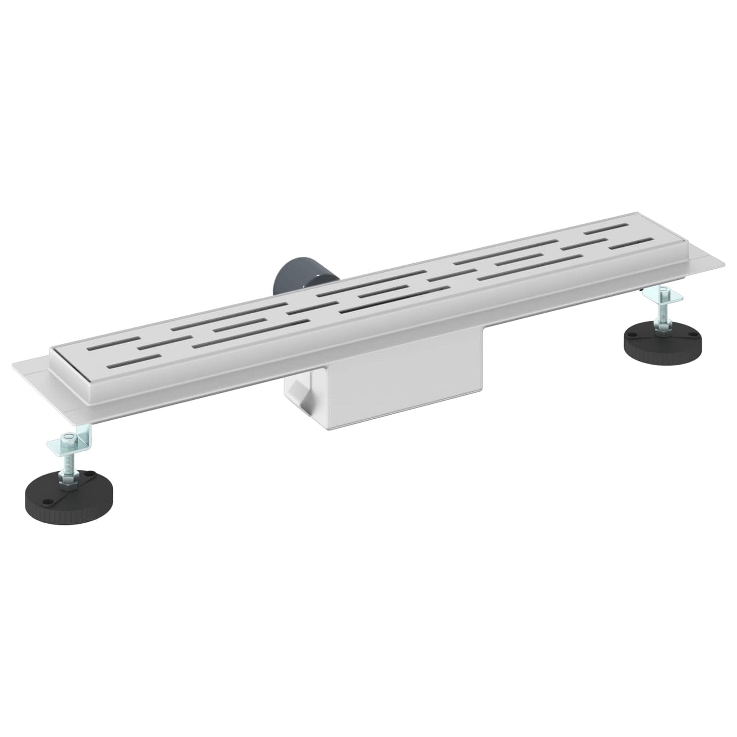 vidaXL Shower Drain with Line Design Silver 60 cm Stainless Steel 304