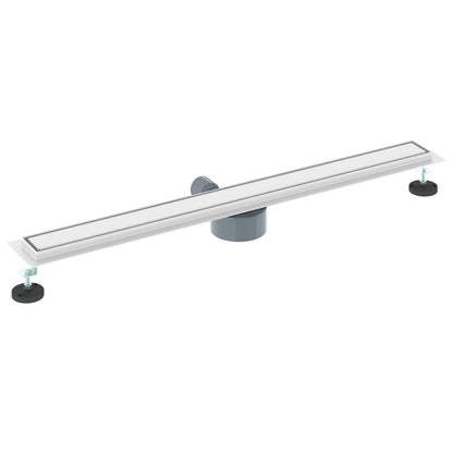 vidaXL Shower Drain 2-in-1 with 360° Siphon Silver 90 cm