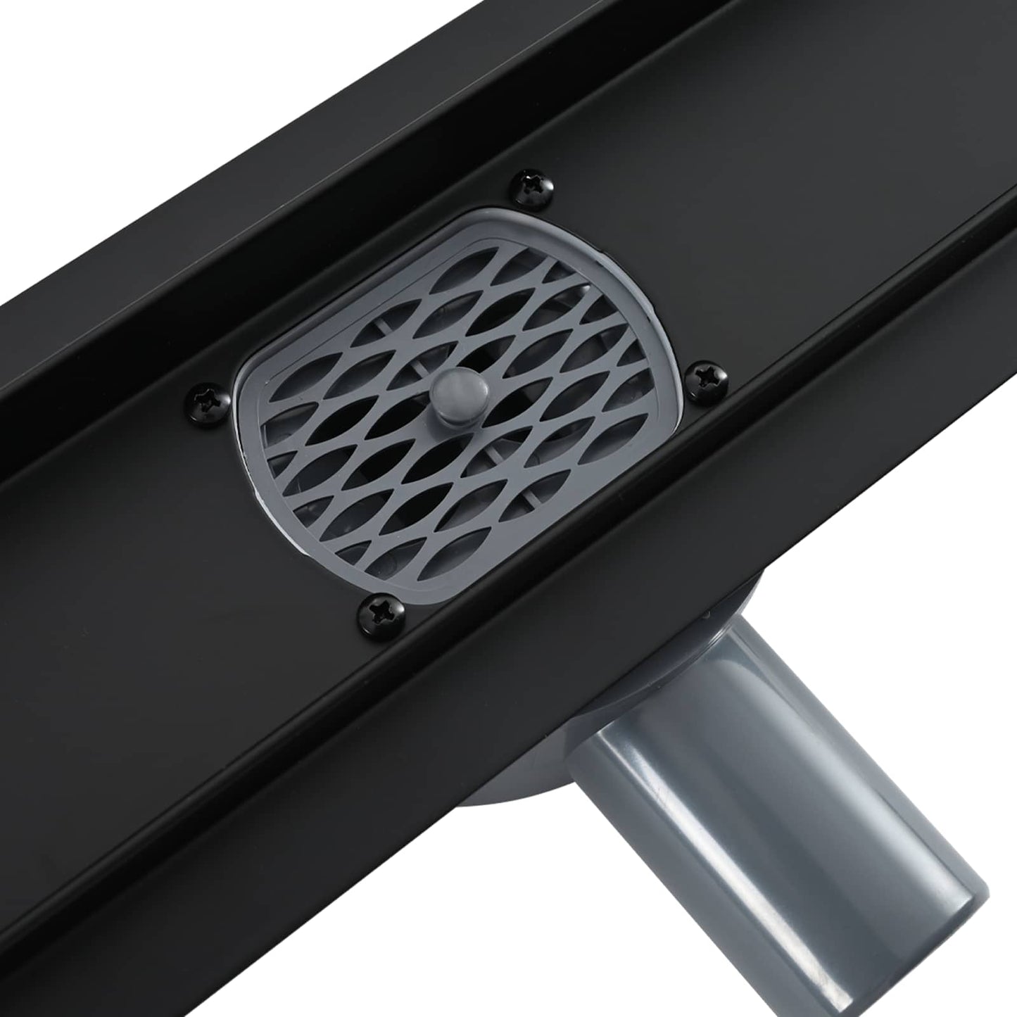 vidaXL Shower Drain 2-in-1 with 360° Siphon Black 70 cm