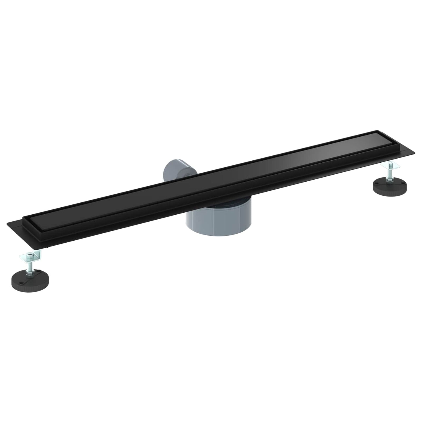 vidaXL Shower Drain 2-in-1 with 360° Siphon Black 70 cm