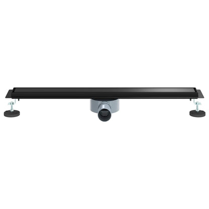 vidaXL Shower Drain 2-in-1 with 360° Siphon Black 70 cm
