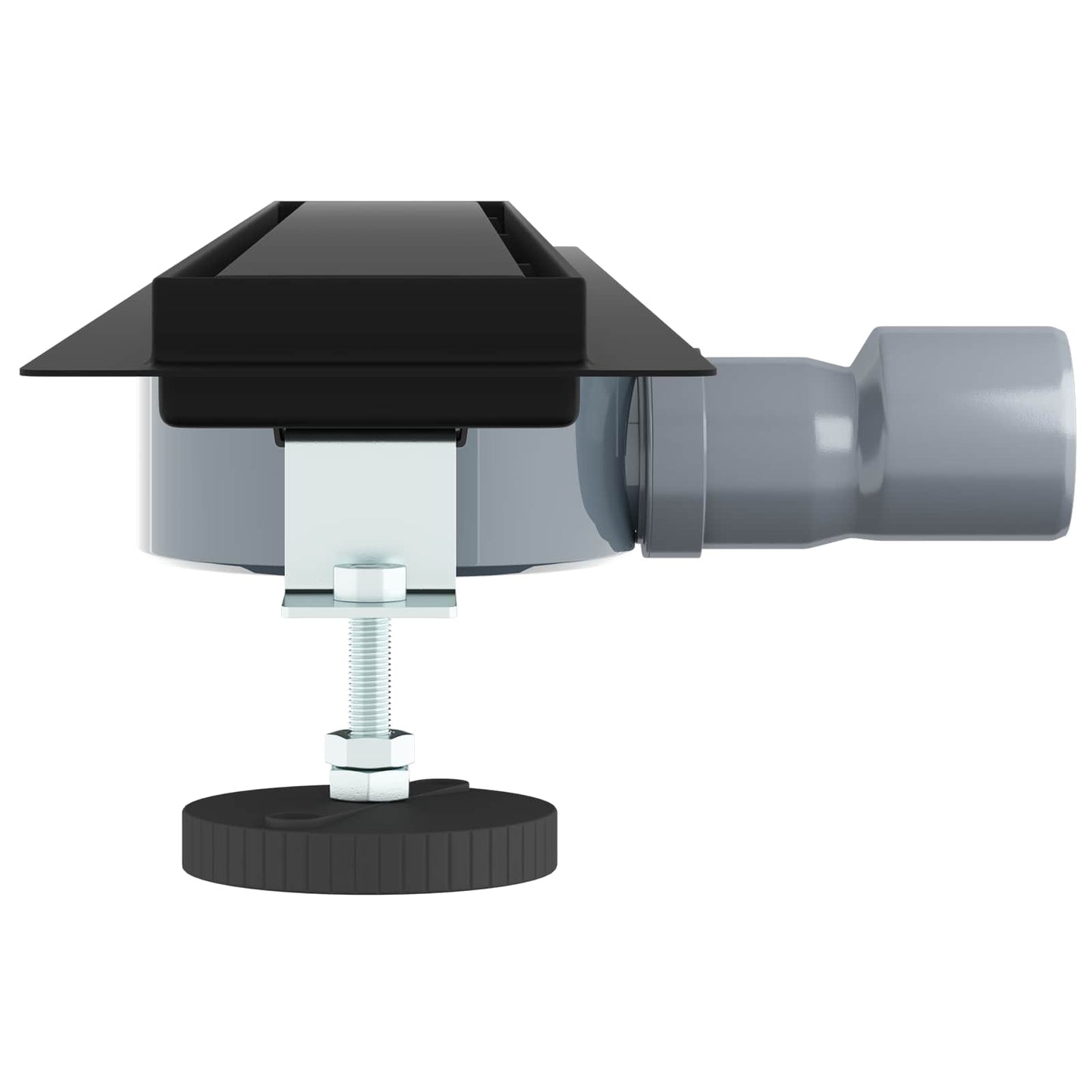 vidaXL Shower Drain 2-in-1 with 360° Siphon Black 70 cm