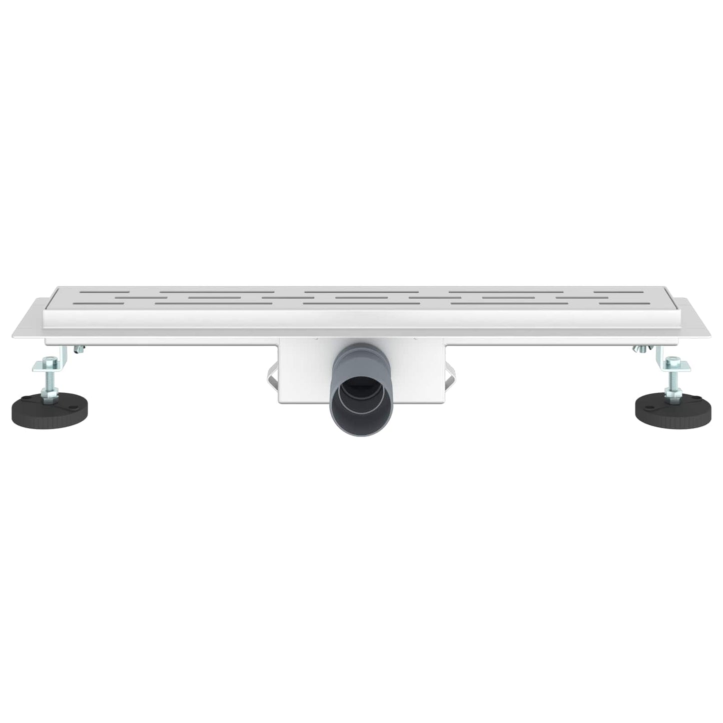 vidaXL Shower Drain with Line Design Silver 50 cm Stainless Steel 304