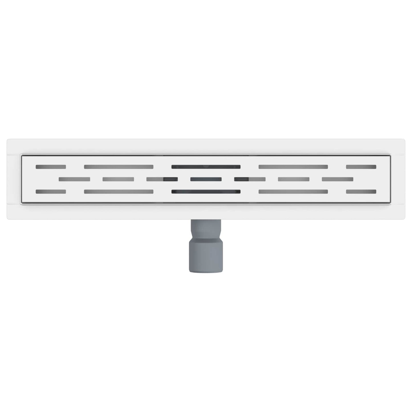 vidaXL Shower Drain with Line Design Silver 50 cm Stainless Steel 304