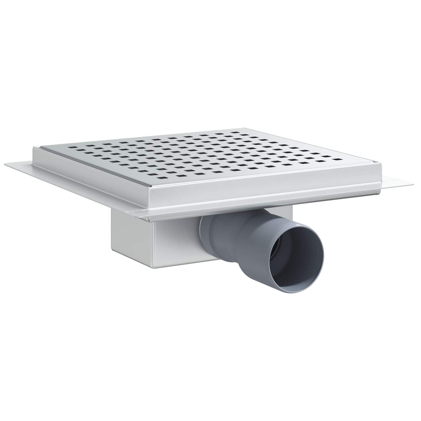 vidaXL Dot Shower Drain Silver 20 x 20 cm Stainless Steel 304