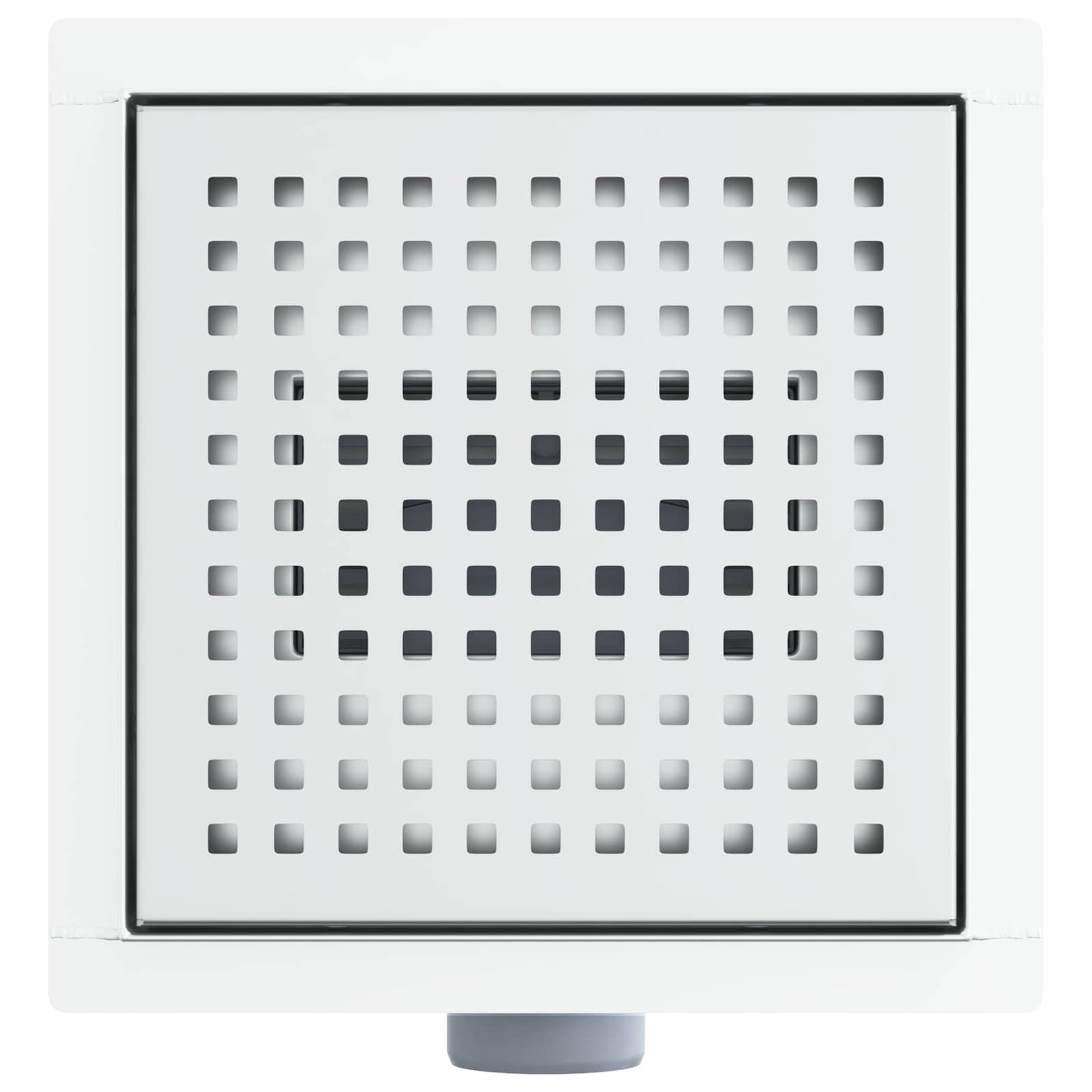 vidaXL Dot Shower Drain Silver 20 x 20 cm Stainless Steel 304