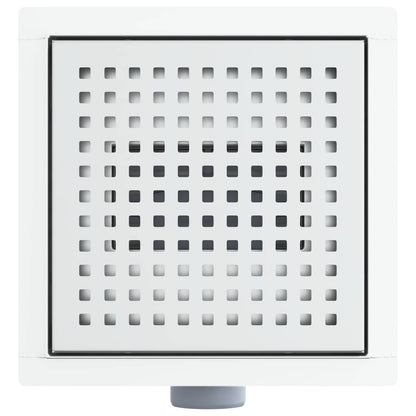 vidaXL Dot Shower Drain Silver 20 x 20 cm Stainless Steel 304
