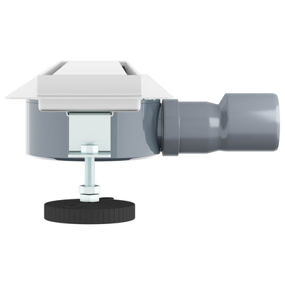 vidaXL Shower Drain 2-in-1 with 360° Siphon Silver 54 x 11 x 9.5 cm