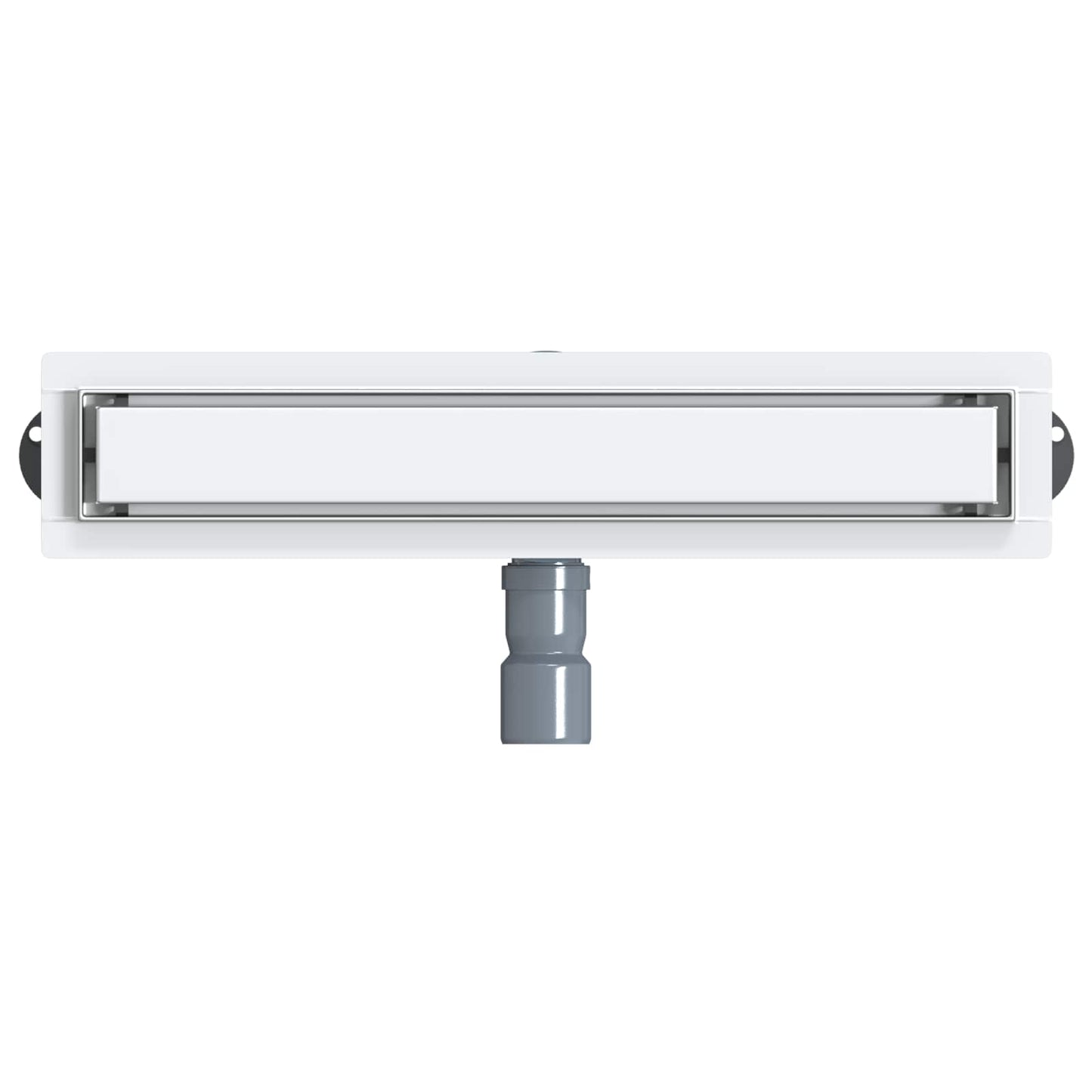 vidaXL Shower Drain 2-in-1 with 360° Siphon Silver 54 x 11 x 9.5 cm