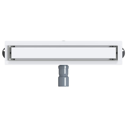 vidaXL Shower Drain 2-in-1 with 360° Siphon Silver 54 x 11 x 9.5 cm