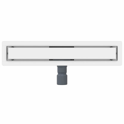 vidaXL 2 in 1 Shower Drain Silver 60 cm Stainless Steel 304