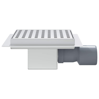 vidaXL Dot Shower Drain Silver 15 x 15 cm Stainless Steel 304