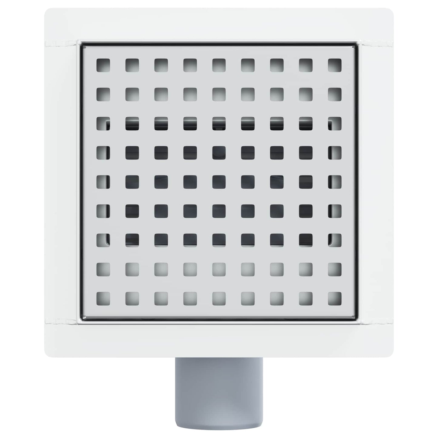 vidaXL Dot Shower Drain Silver 15 x 15 cm Stainless Steel 304