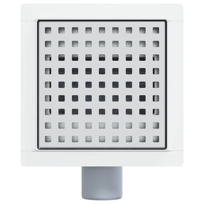 vidaXL Dot Shower Drain Silver 15 x 15 cm Stainless Steel 304