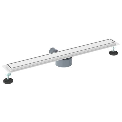 vidaXL Shower Drain 2-in-1 with 360° Siphon Silver 80 cm
