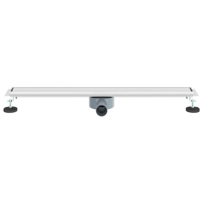 vidaXL Shower Drain 2-in-1 with 360° Siphon Silver 80 cm