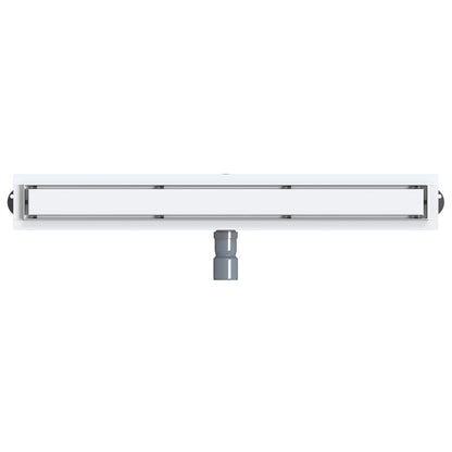 vidaXL Shower Drain 2-in-1 with 360° Siphon Silver 80 cm