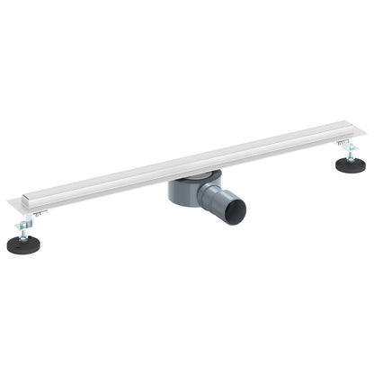 vidaXL 360° Shower Drain with Slim Model Silver 70 cm