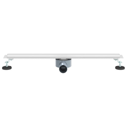 vidaXL 360° Shower Drain with Slim Model Silver 70 cm