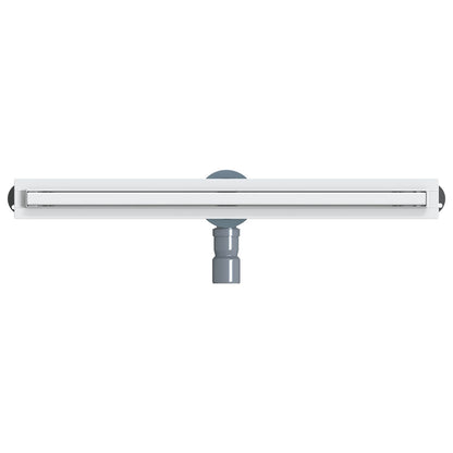 vidaXL 360° Shower Drain with Slim Model Silver 70 cm