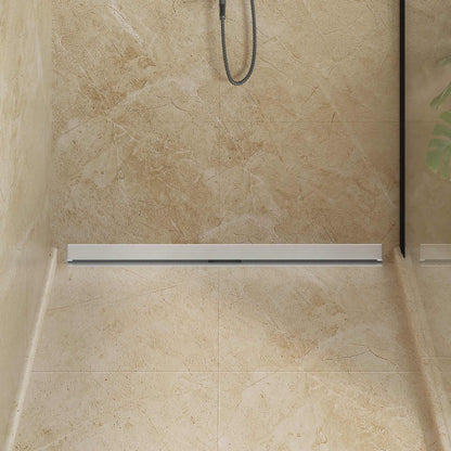 vidaXL Wall Mounted Shower Drain Silver 100 cm Stainless Steel 304
