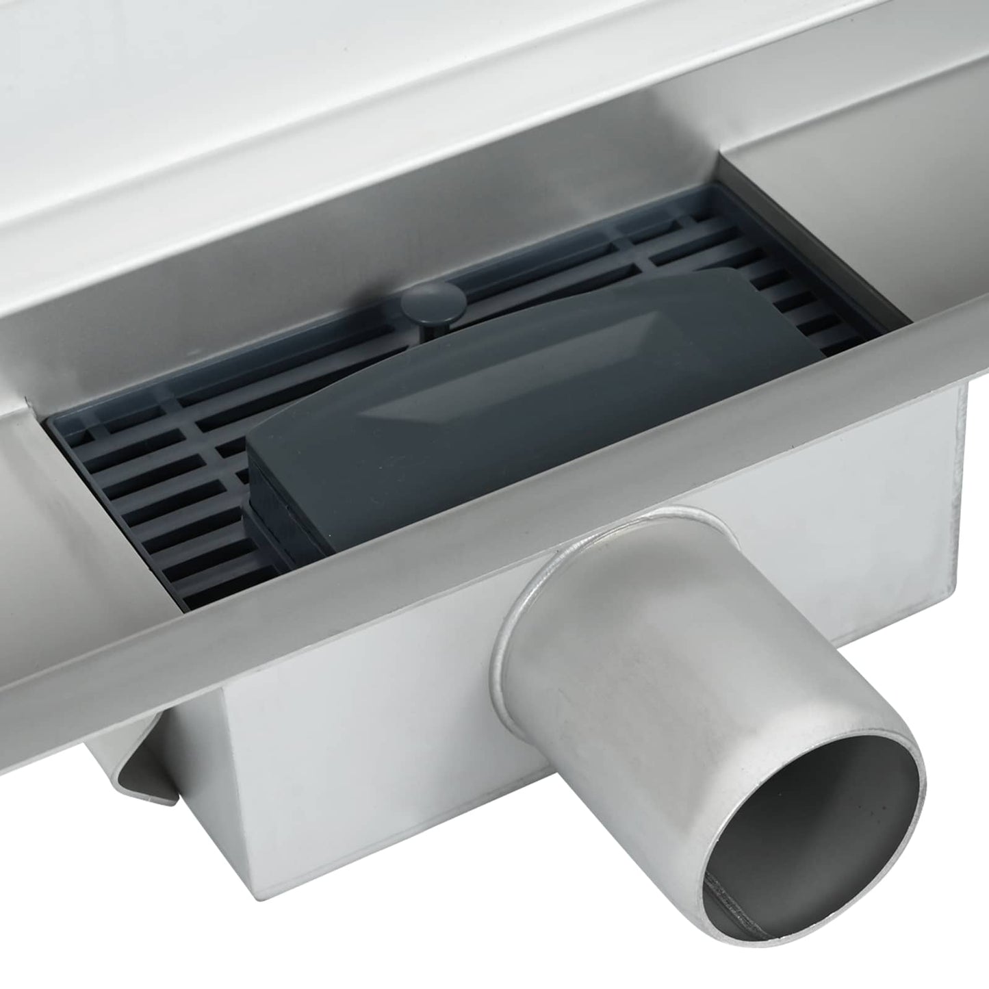vidaXL Wall Mounted Shower Drain Silver 60 cm Stainless Steel 304