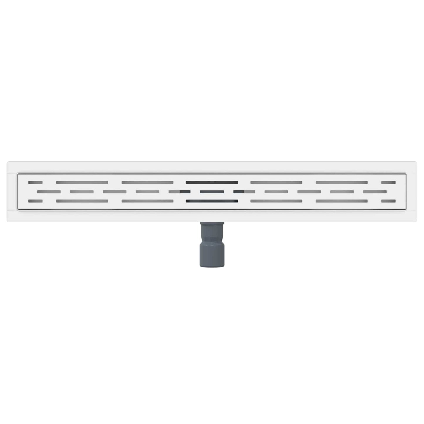 vidaXL Shower Drain with Line Design Silver 80 cm Stainless Steel 304