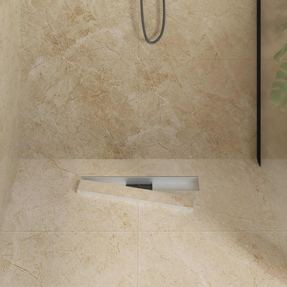 vidaXL 2 in 1 Shower Drain Silver 50 cm Stainless Steel 304