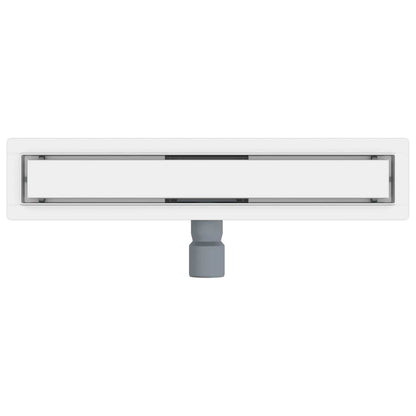 vidaXL 2 in 1 Shower Drain Silver 50 cm Stainless Steel 304