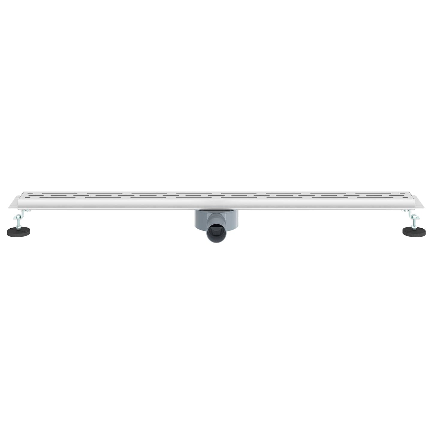 vidaXL Shower Drain Line Design with 360° Siphon Silver 100 cm